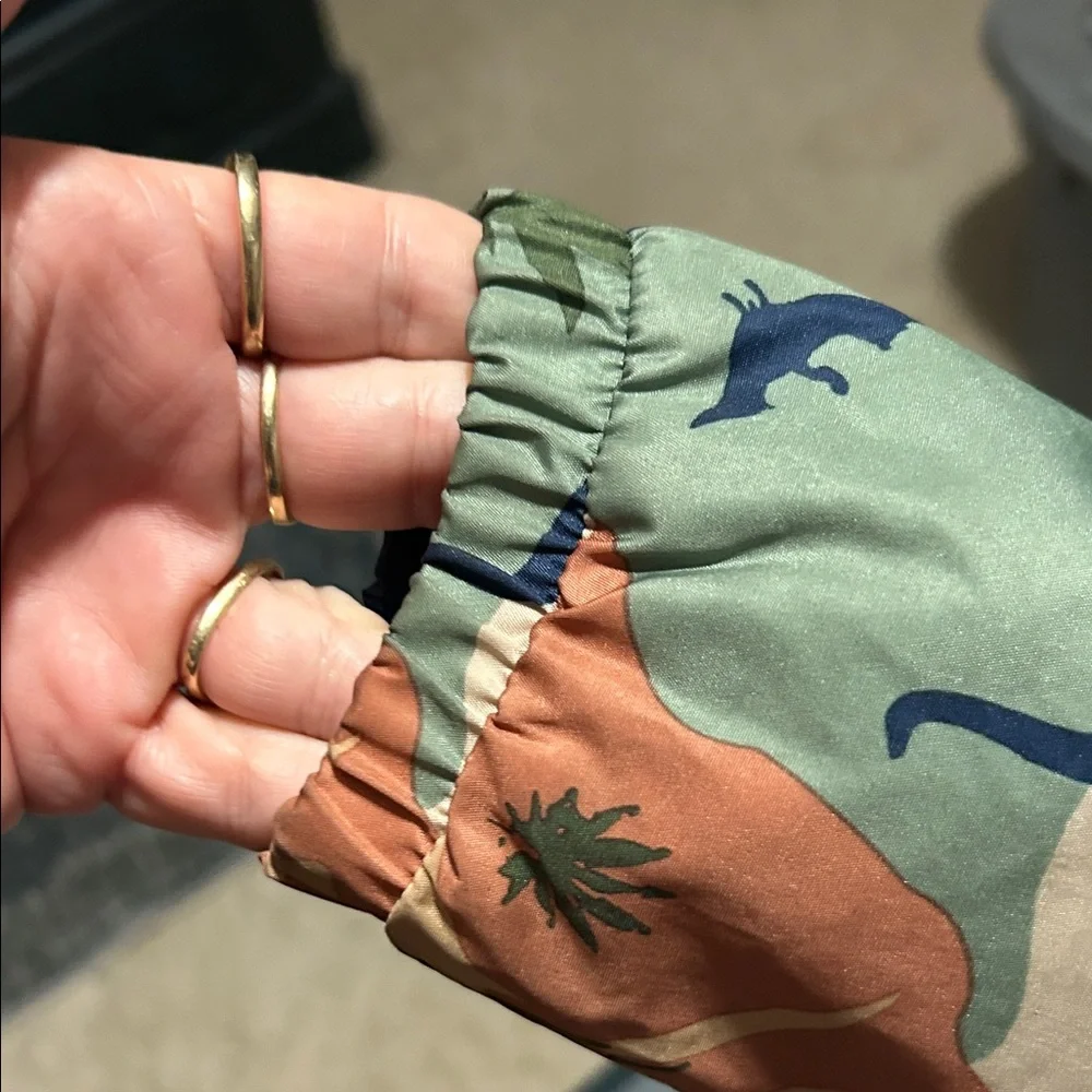 Carter’s Kids' Camo Hooded Fleece Lined Jacket with Dinosaur Print